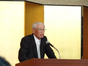 日沿道と酒田港未来ﾌｫｰﾗﾑで新田会長主催者挨拶