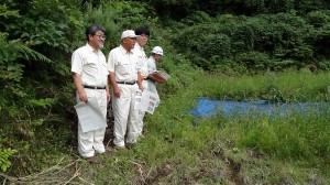 国道345号関川地内地すべり応急対策工事の現場視察