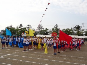 夏休み中も一生懸命準備した運動会のスタートです