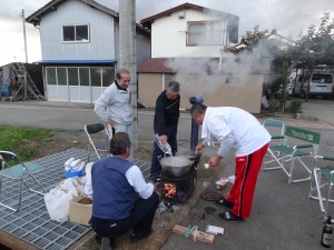 隣組恒例芋煮会美味しさでは山形特大鍋に負けない自身有