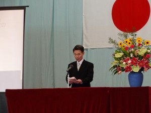 相馬山形県教育長開校に当たって式辞述べる