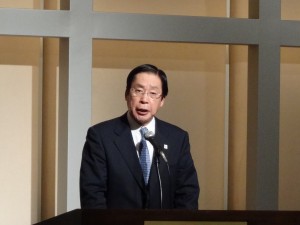 激務の中、鹿野道彦農林水産大臣お国入りされ力強く語る