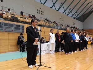 平成4年べにばな国体デモンストレーションスポーツとして開催した綱引、開催地旧平田町で続けてきた記念大会、20回を迎えることが出来た喜びと皆様方のご尽力に感謝を申し上げました