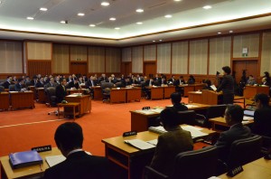 山形県議会予算特別委員会室です