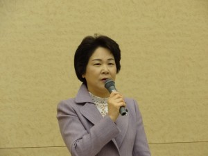 自身の後援会全県会議で力強い決意表明の吉村美栄子山形県知事