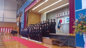 　南平田小学校卒業式(^^)素晴らしい声が響きました