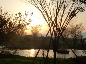 気持ちのいい朝日の中、美味しい空気をいっぱい吸い込みました