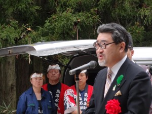 鳥海ブルーライン開通式にて来賓祝辞