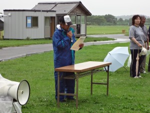 齋藤競技委員長から競技場の注意