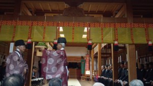 北楯大堰開削400年記念祭が行われた狩川の北舘神社